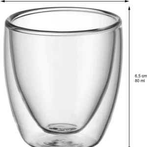 WMF Kult Doppelwandige Espressotassen Glas Set 2-teilig 12