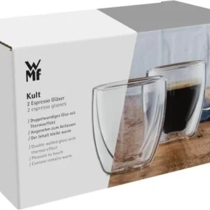 WMF Kult Doppelwandige Espressotassen Glas Set 2-teilig 24
