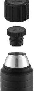 Esbit MAJORIS Edelstahl Isolierflasche Mit Doppelwandigem Edelstahl-Becher, 0.75L, Schwarz 21