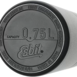 Esbit MAJORIS Edelstahl Isolierflasche Mit Doppelwandigem Edelstahl-Becher, 0.75L, Schwarz 17