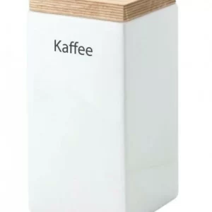 Continenta Vorratsdose Quadratisch Aus Keramik Mit Holzdeckel 10 Cm/ 10 Cm/ 12,5 Cm, 800 Ml 10